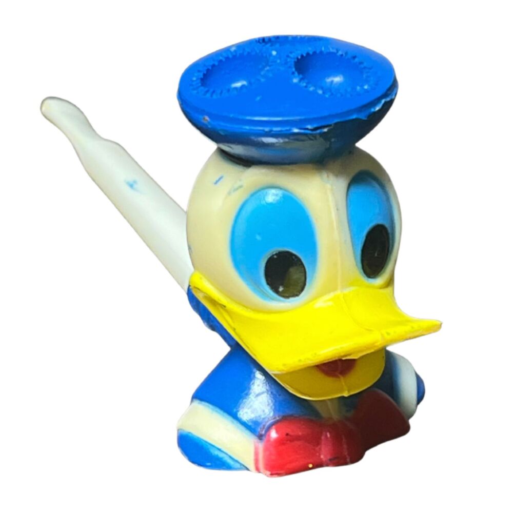 Vintage Donald Duck Bubble Blower Pipe Disney Plastic Character Retro Kids Toy